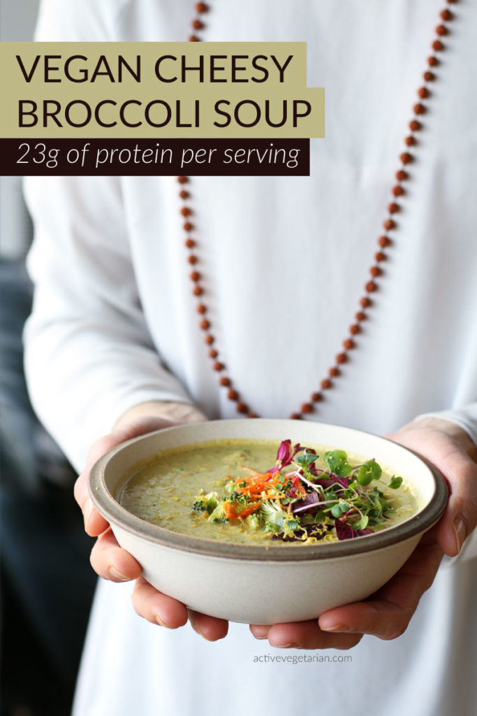 Easy Vegan Cheesy Broccoli Soup Recipe