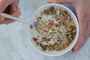 Super Simple Raw Vegan Granola and Nut Mylk make a healthy snack before and after workout