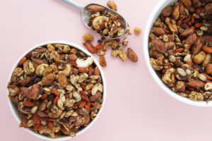 Taking only minutes to throw together,  trail mix is the perfect healthy after workout snack