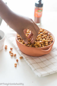 EASY PLANT BASED ROASTED CAYENNE CHICKPEAS