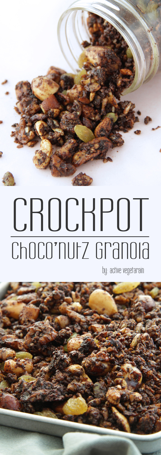 Crock Pot Grain-Free Choco’Nutz Granola | Active Vegetarian