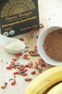 This smoothie recipe features Ashwagandha