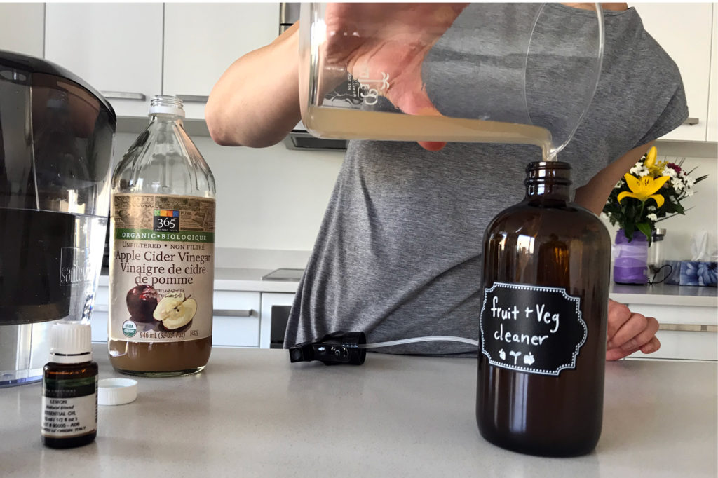 Learn how to make your own Natural Fruit and Vegetable Cleaner that's non-toxic. Cleaning your produce is important - especially now during COVID-19.