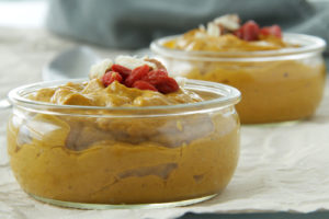 Puddings full of superfoods are a great choice of high protein vegan snack