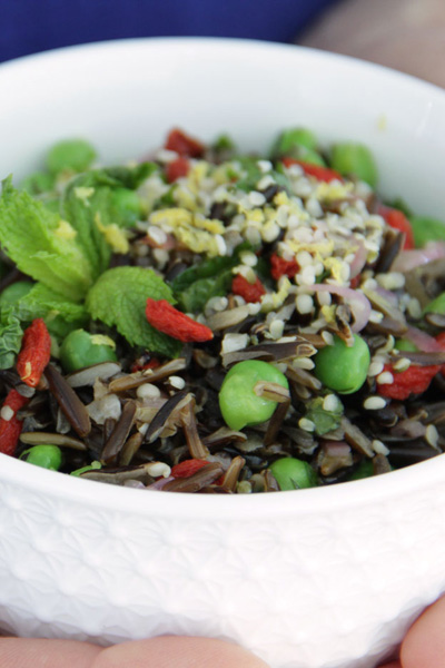 This is goji berry wild rice by Active Vegetarian