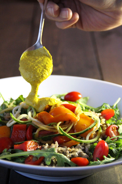 This is a Spanish style nourish bowl by Active Vegetarian
