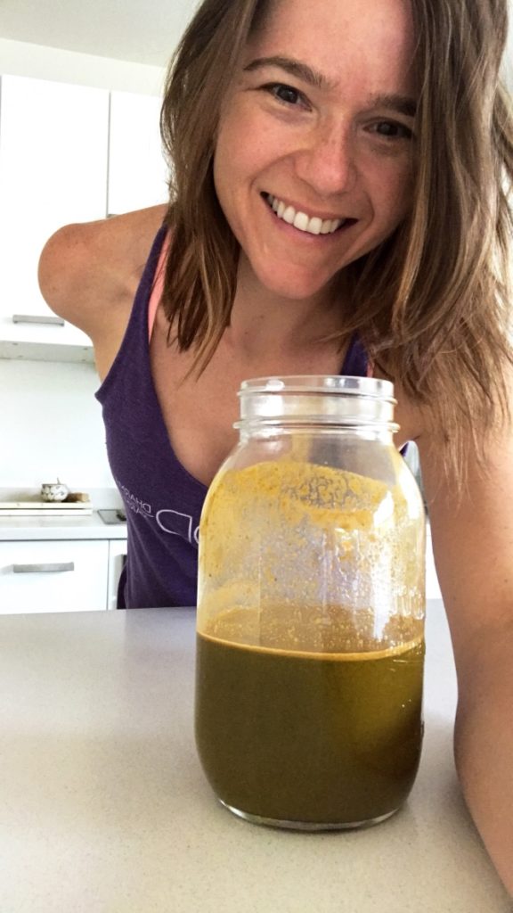 This is Nikki enjoying her juice