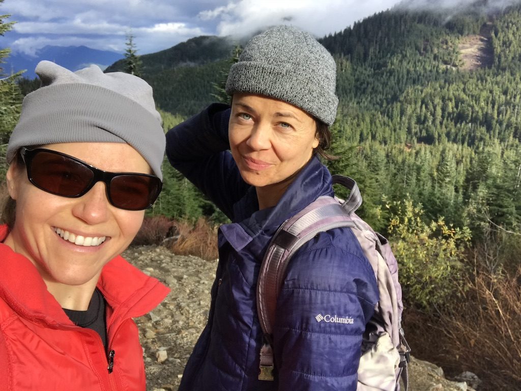 This is Nikki and Zuzana hiking