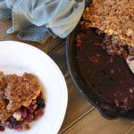This is a fruit crumble made by Active Vegetarian