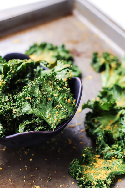 This is kale chips made by Active Vegetarian