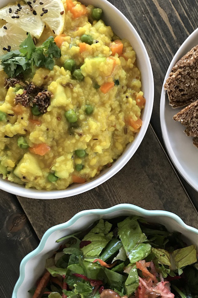 This is ayurvedic kitchari made by Active Vegetarian
