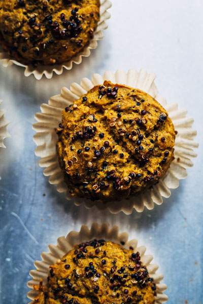 These are breakfast quinoa muffins made by Active Vegetarian