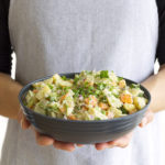 This is a Czech style potato salad made by Active Vegetarian