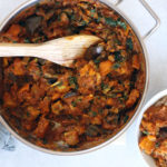 Moroccan spiced vegetable and tempeh stew with lemon made by Active Vegetarian