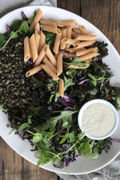 This is a protein salad made by Active Vegetarian