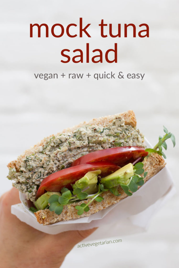 Vegan Mock Tuna Salad Recipe - PIN image