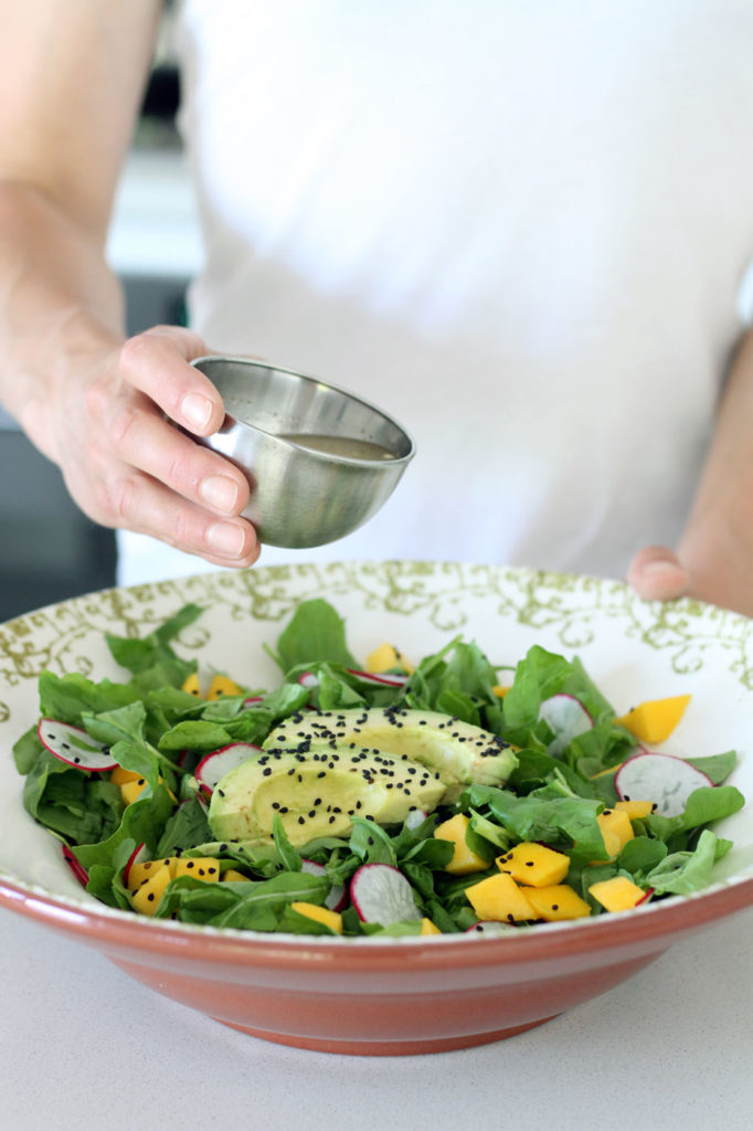 Refreshing Spinach Mango Salad by Active Vegetarian