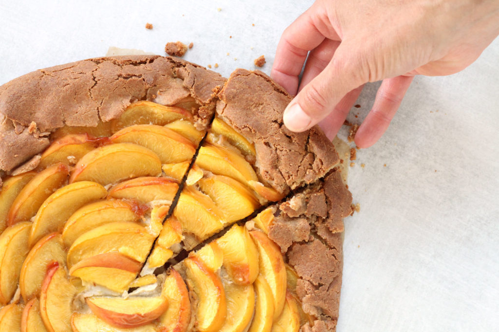 Peaches and Cream Vegan Galette by active vegetarian