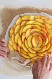 Peaches and Cream Vegan Galette  by active vegetarian