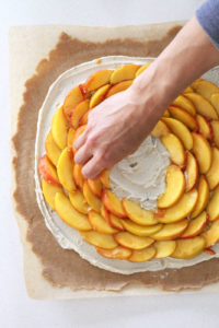 Peaches and Cream Vegan Galette  by active vegetarian
