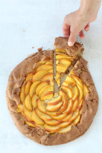 Peaches and Cream Vegan Galette  by active vegetarian