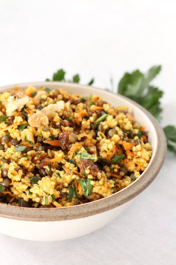 Easy Vegan Moroccan Millet Salad