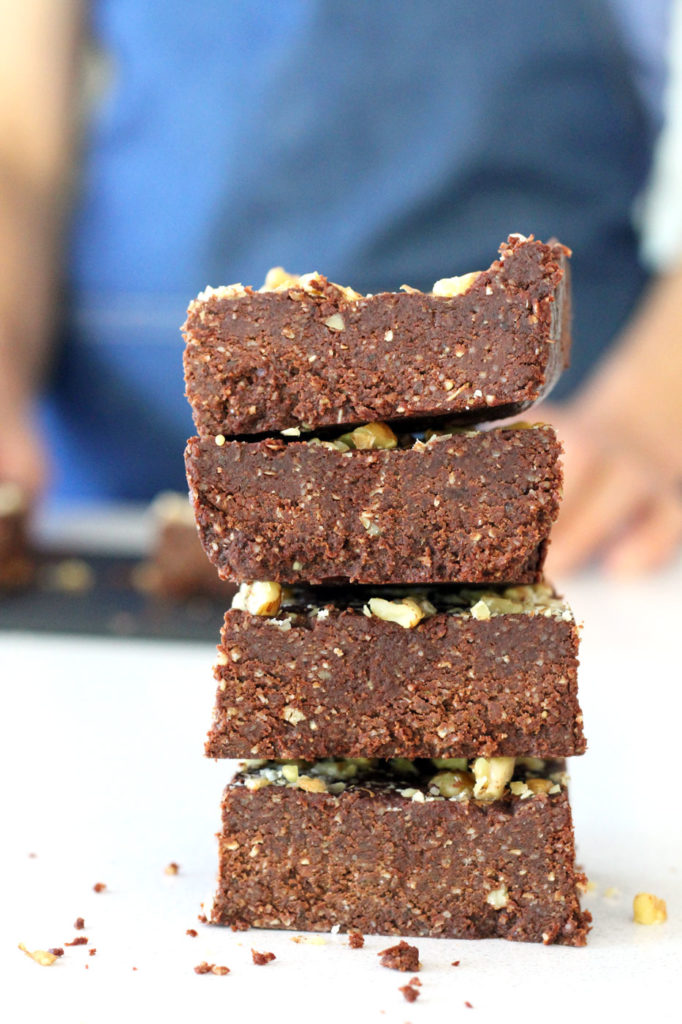 Walnut No Bake Brownies by Active Vegetarian