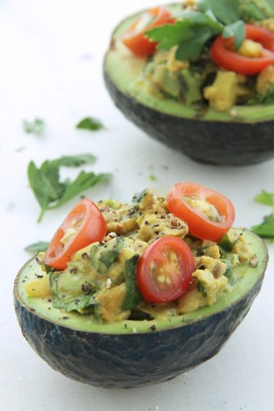 Tempeh Stuffed Avocados