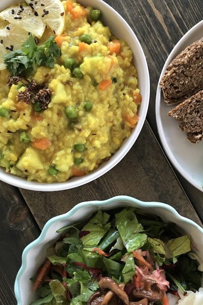 Easy Vegan Ayurvedic Kitchari recipe by active vegetarian